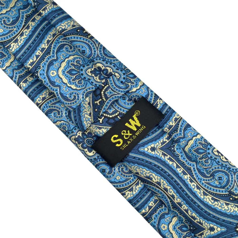 Мужской набор галстуков Классический Синий Геометрический Шелковый Бизнес