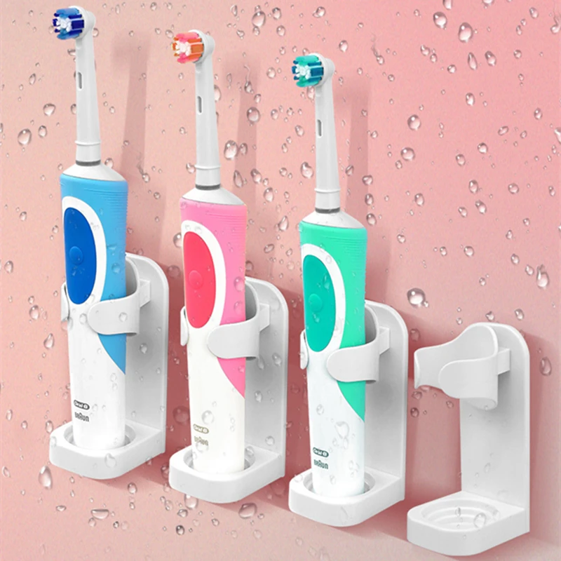 

Wall-Mounted Electric Toothbrush Holder for Traceless Stand Rack Organize Space Saving Bathroom Accessories Tooth Brush Holders