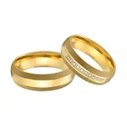 Набор обручальных колец для мужчин и женщин, позолоченное 18 карат, Ювелирное кольцо из титана, подарок на свадьбу, годовщину