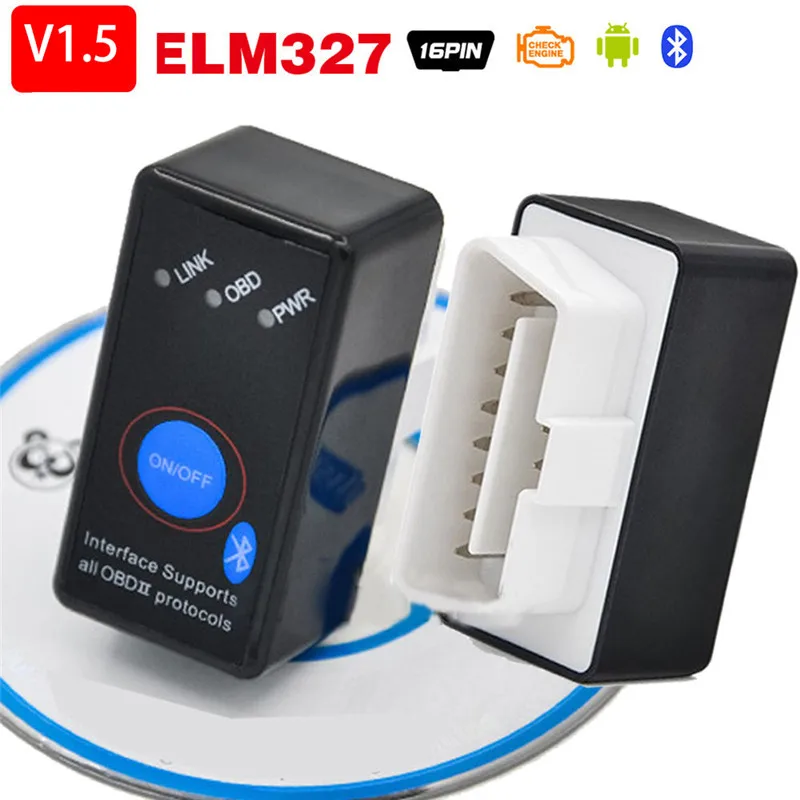 

Super Mini ELM327 Bluetooth-compatible V1.5 Fast OBD2 Car Diagnostic Tool ELM 327 For Android/Symbian For OBDII Protocol