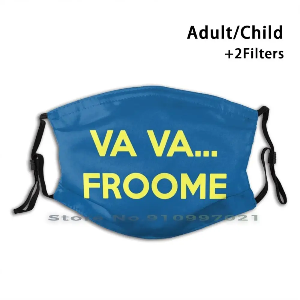 

Va Froome многоразовые лицевая маска против дымки Пылезащитная маска с фильтры для детей и взрослых Велоспорт Фрум Maillot Jaune