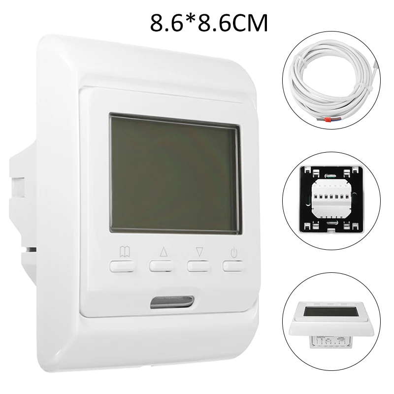 

AC 230V LCD Digital Programmable Thermostat Underfloor Heating Thermostat Home Digital Temperature Controller