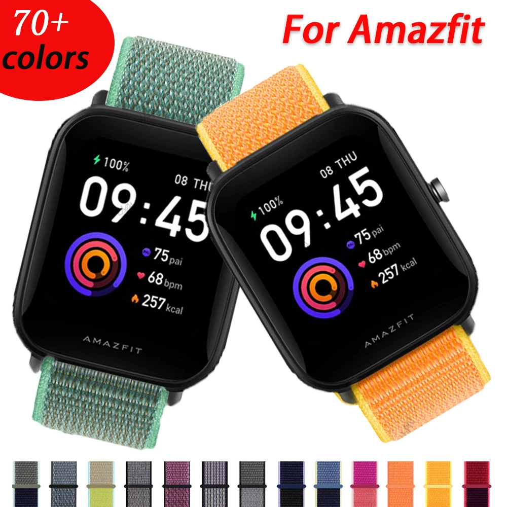 

22mm/20mm Nylon band For Amazfit GTS 2 2e strap GTS2 Mini GTR 42mm/47mm GTR2/2e huami Loop belt Bracelet Amazfit bip strap