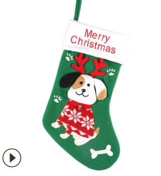

Christmas Stockings, Lovely 3D Cartoon Doggie Kitty Pattern Hanging Stockings for Home Dcor