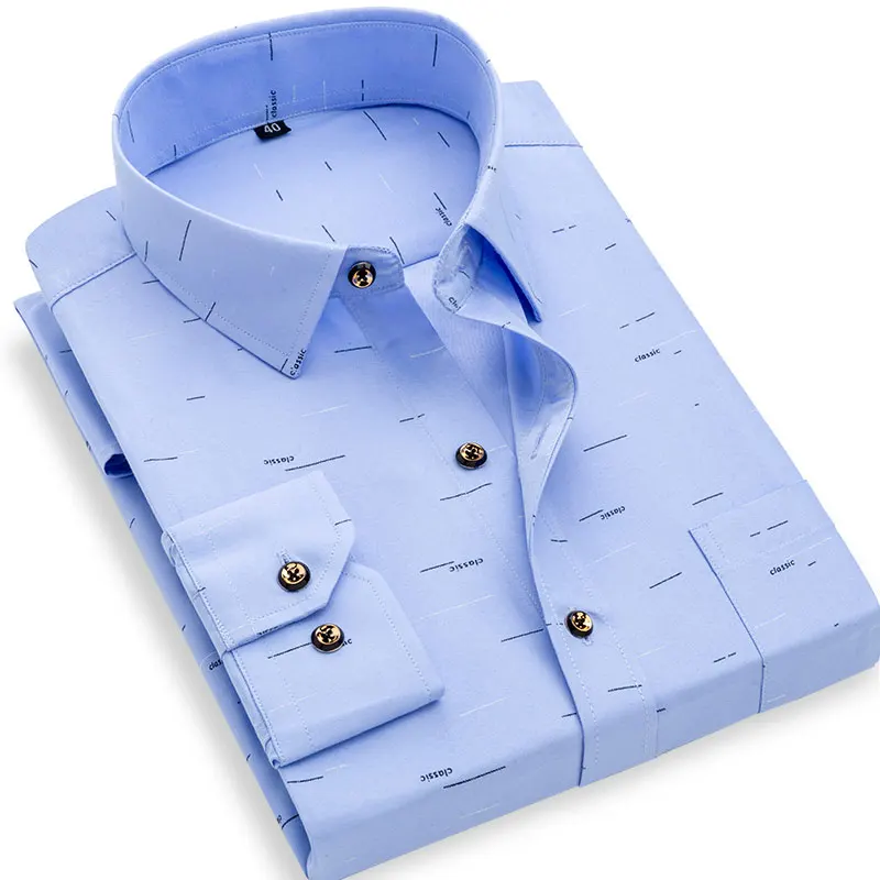 

Floral Printed Fashion Men's Long Sleeve Casual Shirts New Patchwork Collar Soft Thin Slim Fit Male Dress Shirt With Pocket