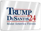 Tiayead, американский Трамп из Флориды, Desantis 2024, металлическая Оловянная алюминиевая винтажная железная подвесная Вертикальная пластина, предупреждающий знак для двора