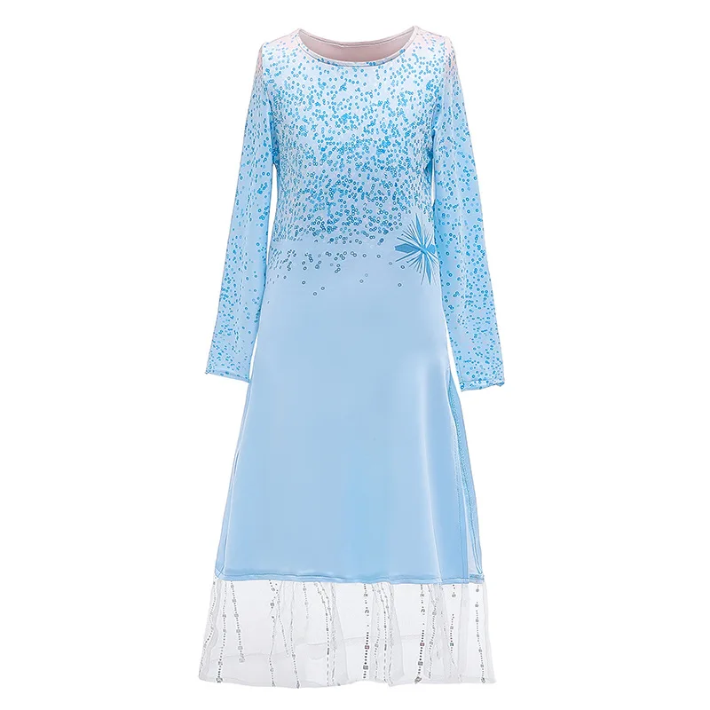 Платье Эльзы для девочек-подростков Комплект принцессы Аиша Рождественский