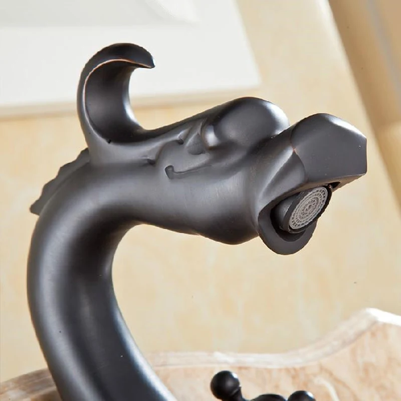 Смеситель для раковины Дракон Стиль Ванная комната раковина кран двойной крест