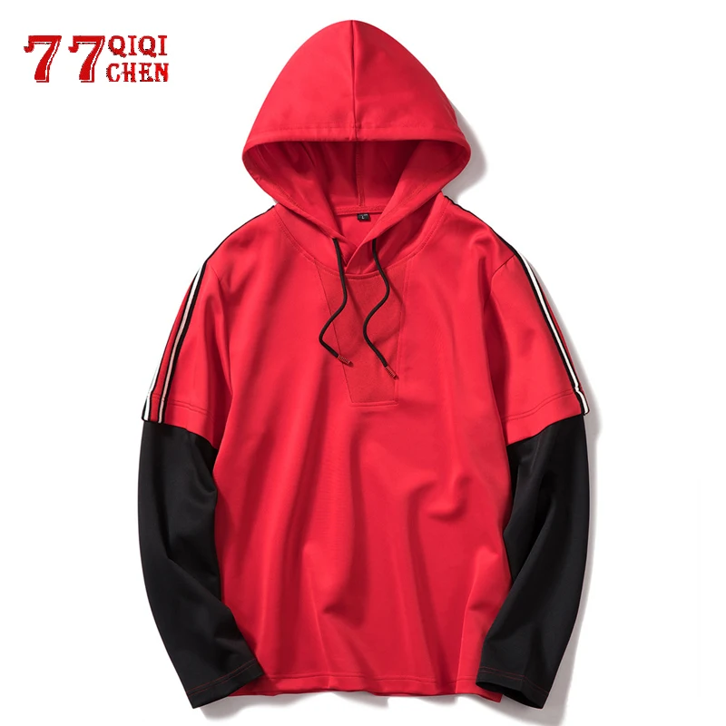 

Мужская мода толстовки новые мужские повседневные свободные толстовки с длинным рукавом Мужская Уличная одежда толстовки Мужская высокок...