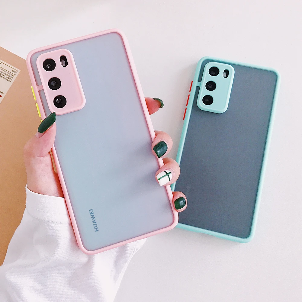 

Phone Case For Huawei Mate Nova P20 P30 P40 30 20 5I 6 7I 7 5T 5 Lite Pro 2019 SE 4G 5G Anti Fall Transparent Candy Colors Cover