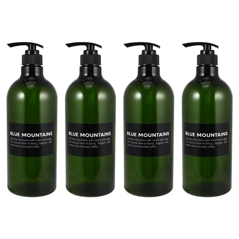 4 шт. 1000 мл многоразовые бутылки Бутылка для лосьона пластиковые пустые гель душа