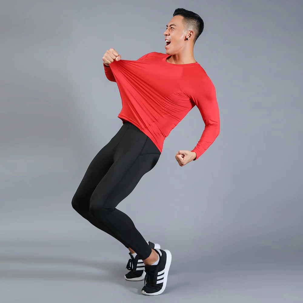 Autumn Compression and Quick Drying Men Sport Suit Polyester Running Clothes Joggers Training Fitness Gym Workout Set