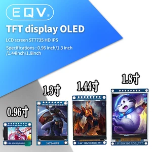 Полноцветный ЖК-модуль TFT 0,96 1,3 1,44 1,8 дюйма IPS 7P SPI HD 65K ST7735  ST7789 Drive IC 80*160 240*240 (не OLED)