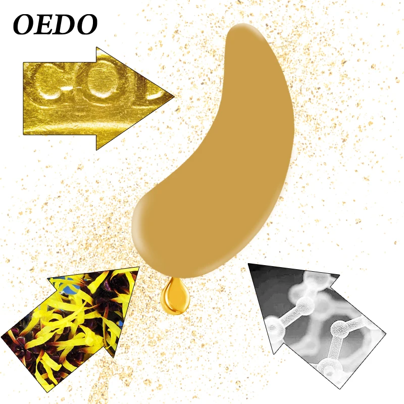 20 шт. Золотая маска кристальная коллагеновая для глаз против морщин удаления