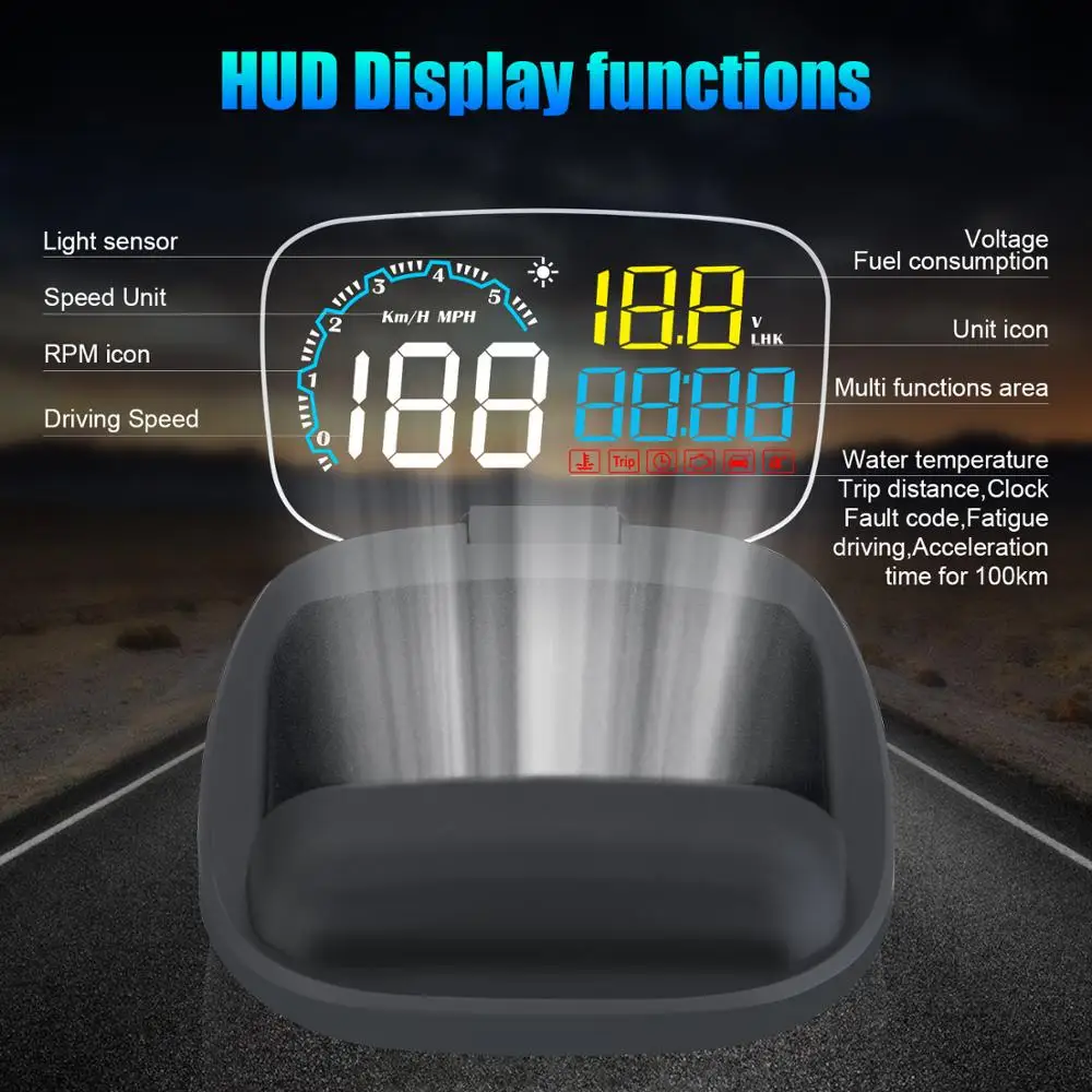 HUD спидометр автомобиля проекция Дисплей для электроника Автомобильные