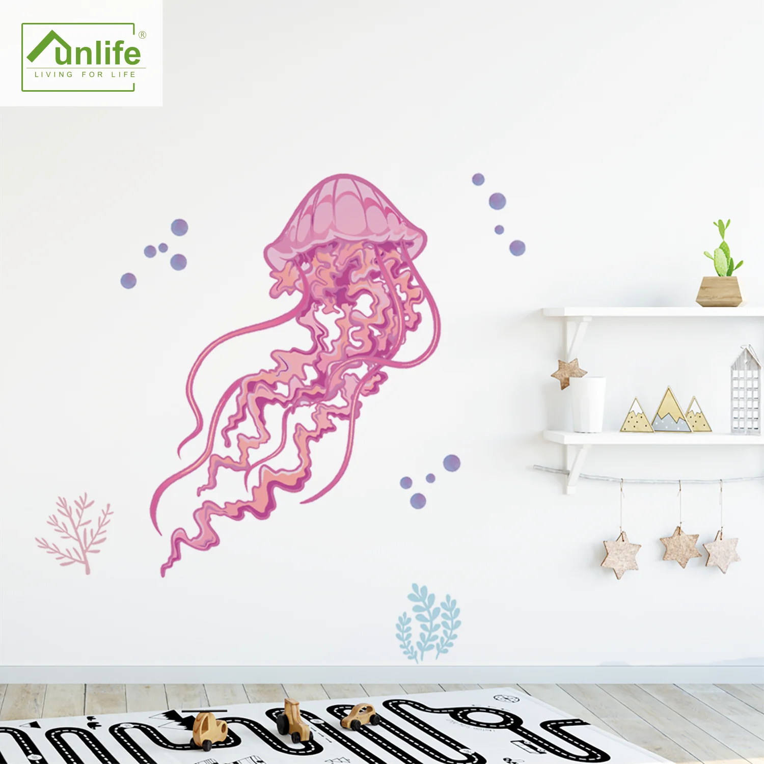 

Funlife® Jellyfish Children Wall Decals Waterproof Removable PVC Wall Stickers Bedroom Decorative Baby's Room Nursery Wallpaper