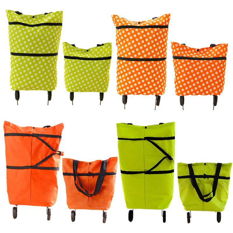 2019New складная сумка для покупок корзина на колесах маленькая тележка женщин