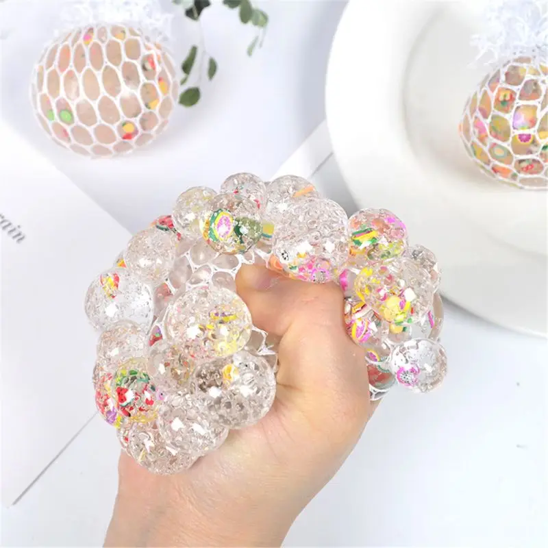 

6cm Funny Fruit Slice Anti-Stress Squishy Ball Grape Squeeze Toy
