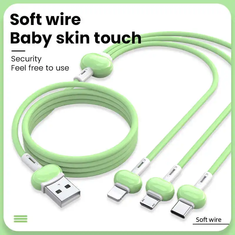 

3in1 2in1 USB Type C Cable for iPhone 12 11 XS XR 8 Type C Micro USB Charger for Samsung Xiaomi 3 in 1 USB charging cable 1.2M