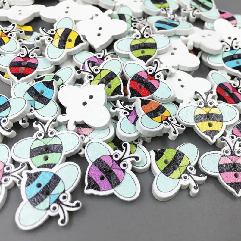 Сделай Сам 100 шт. разноцветные Мультяшные фотообои деревянные декоративные шитья