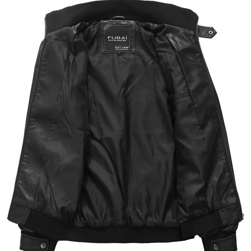 2019 autumn and winter new men's leather jacket stand collar zipper pu men motorcycle | Мужская одежда