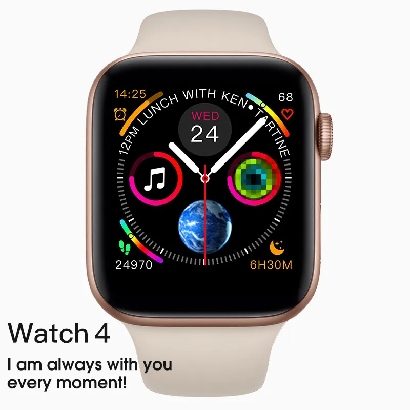 Скидка 50% на 42 мм умные часы серии 4 1:1 Push Message Bluetooth подключение для Android телефона IOS apple iPhone 6 7 8 X Smartwatch