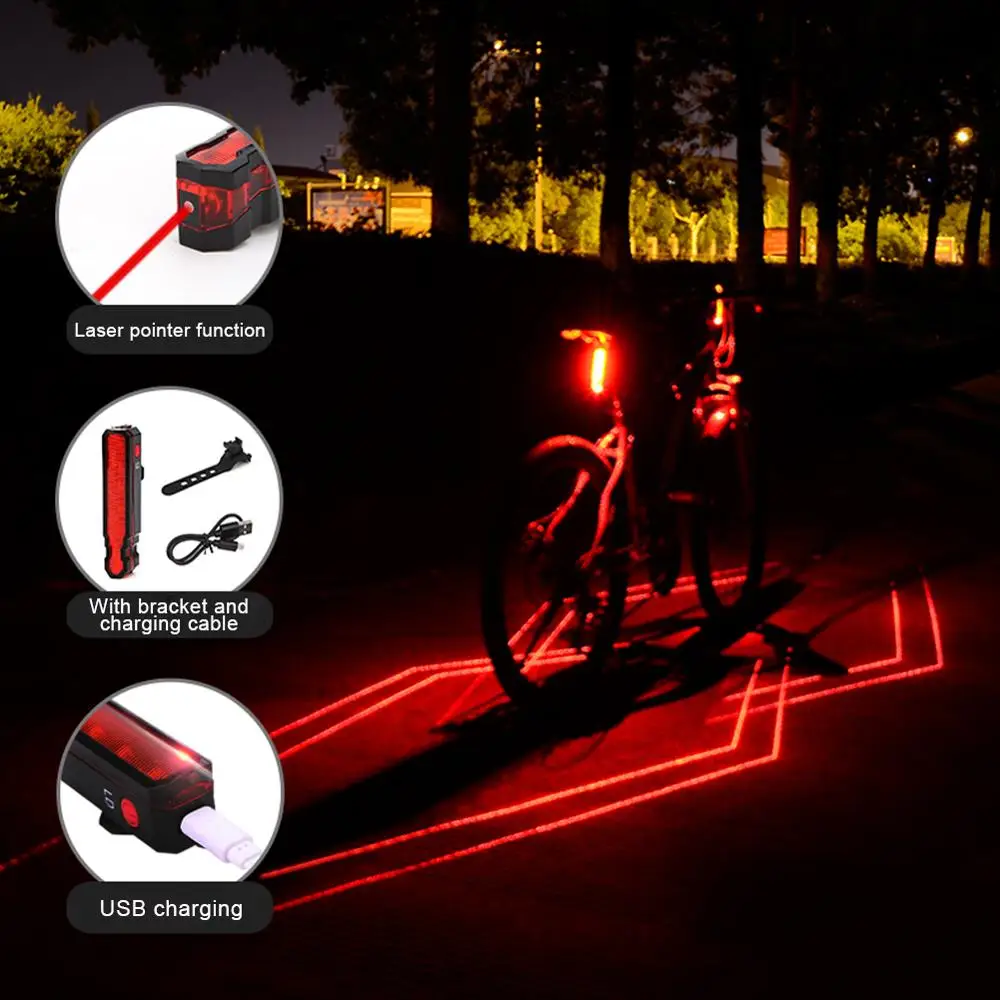 Новый Водонепроницаемый светодиодный велосипедный свет Лазеры велосипед хвост
