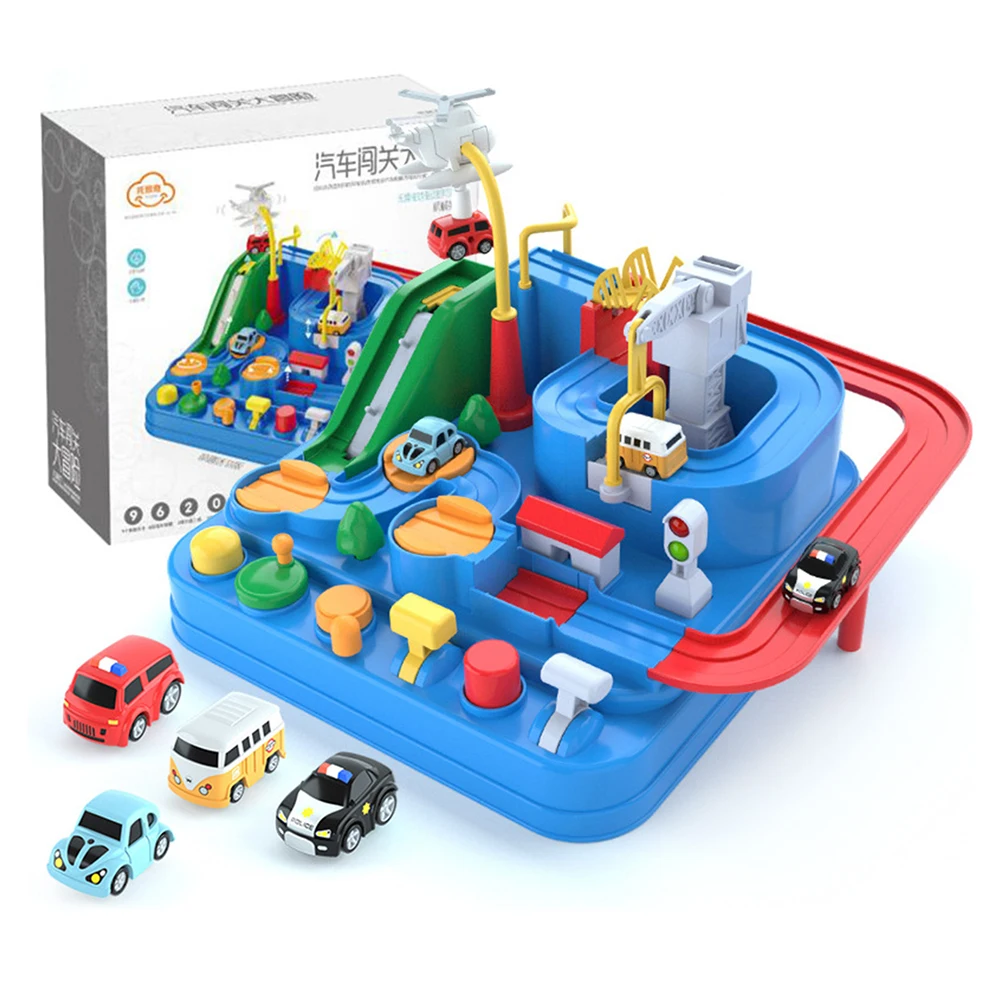 

Track Adventure Racing Rail Car Kids Inertia Slide Vehicle Educational Toys