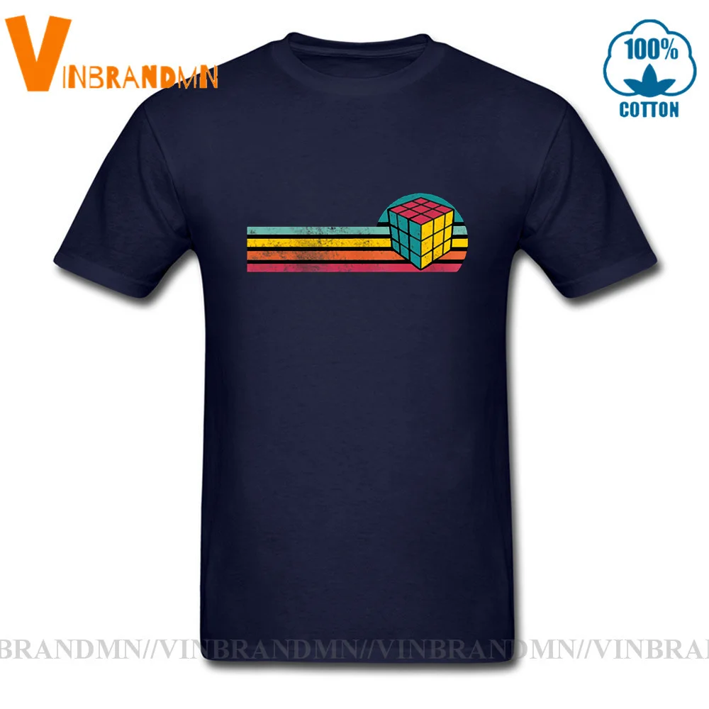 Футболка в винтажном стиле с изображением кубика Рубика лучший подарок для