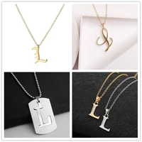 1pcs family mom name gift initial letter l monogram alphabet stainless steel alloy 26 english word sign pendant necklace jewelry