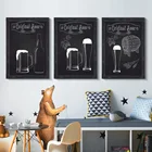 Фон с рисунком черно-белого дерева, пивная кружка, пивная бочка, холст, постер, настенное искусство, украшение для ресторана, кухни