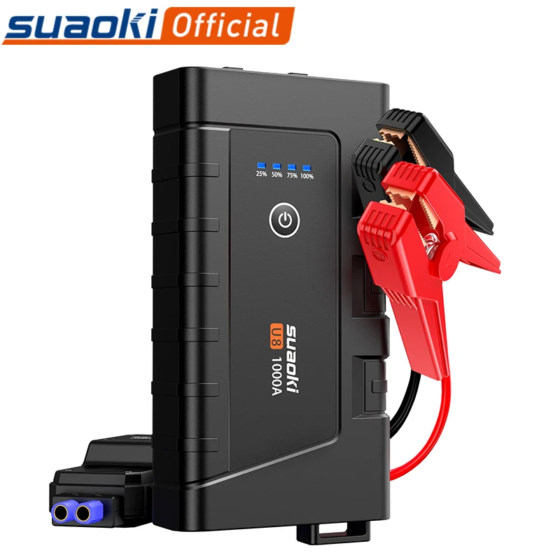 SUAOKI U8 12000 мАч аккумулятор 1000A пиковый ток стартер для автомобиля аварийный