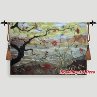 apple tree jacquard weave art tapestry wall hanging gobelin home textile decoration aubusson cotton 100 big size 139x96cm