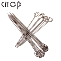 15pcsset 20cm 25cm 30cm outdoor home camping picnic tools kitchen roast skewers needle stick stainless steel bbq barbeque