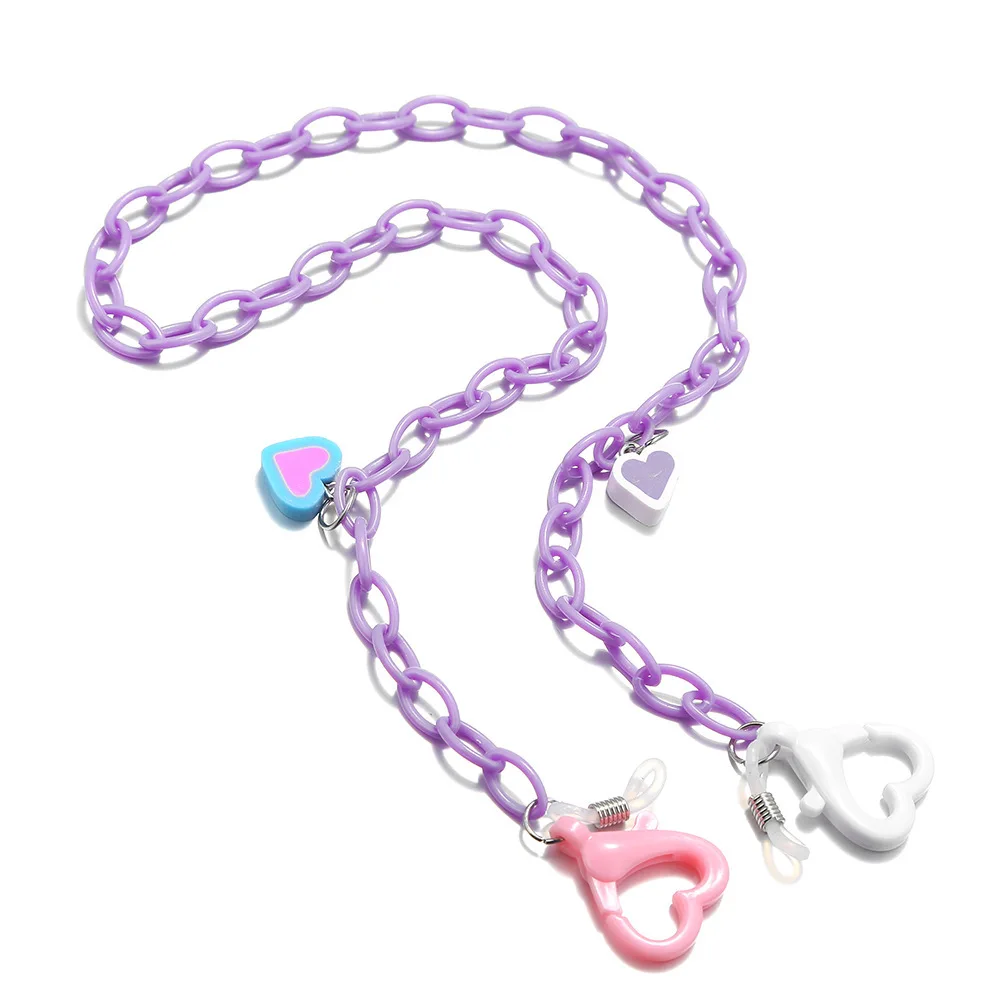 

Colored Mask Strap Glasses Chain Lanyard Anti Slip Fashion Women's Sunglasses Neck Chain On Glasses Acrylic Children Necklace