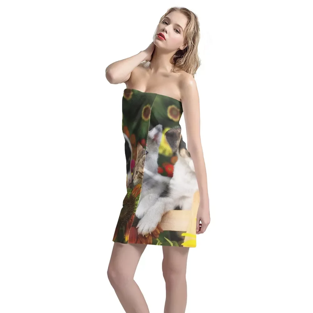 Милое полотенце для душа из микрофибры 150x75 см | Дом и сад