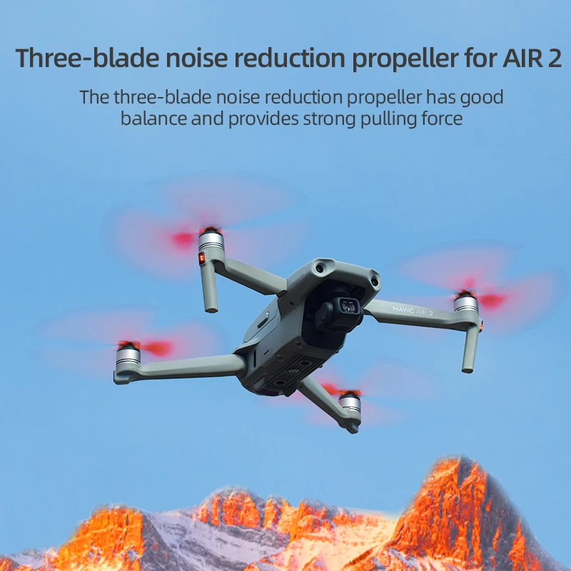 Three-Blade Propeller for DJI MAVIC Air 2/2S Drone Quick Release Noise Reduction Props Blade Replacement Wing Fans Accessories |