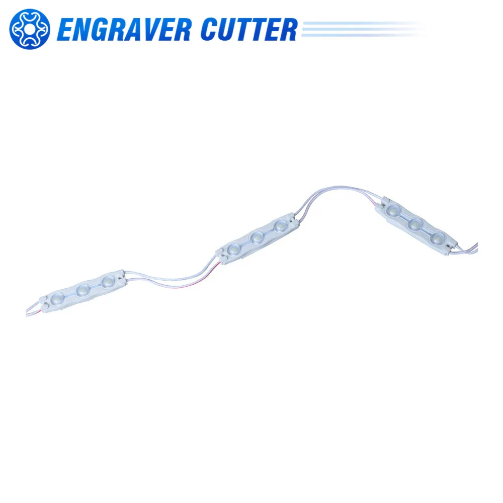 

200pcs White SMD 2835 Waterproof LED Module (3 LED Chips with Optical Lens, 0.72W, L70 x W16 x H7mm)Designed For Signs