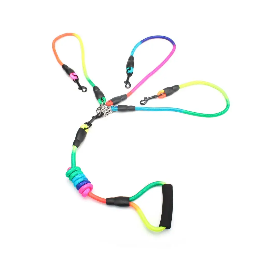 Нейлоновый Поводок для собак Радужный съемный поводок из пены 1 ручка 2 3 или 4