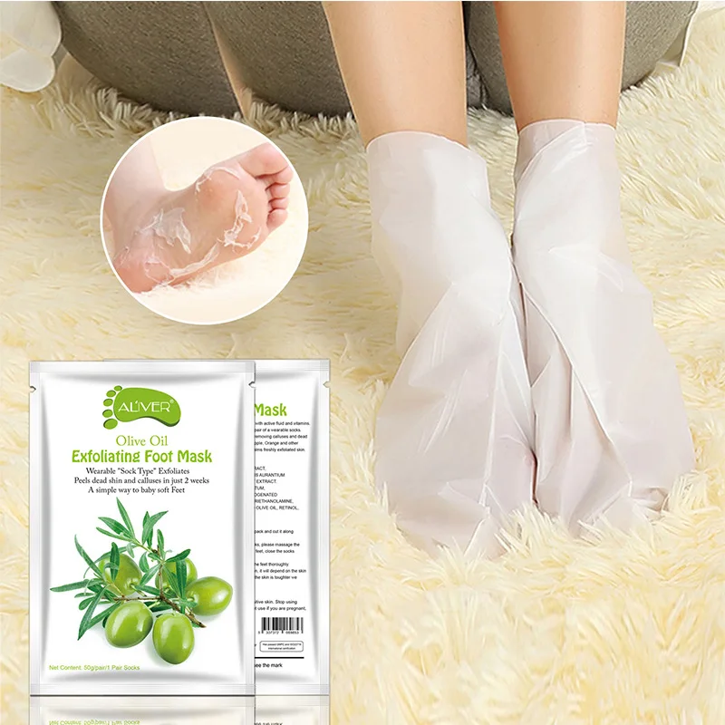 

Olive Foot Membrane Foot Peeling Mask Socks Moisturizing Hydrating Removing Dead Skin Calluses Tender Feet Pedicure