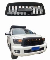 front grill bumper grilles fit for toyota sequoia trd 2010 2018 black grill with led lights