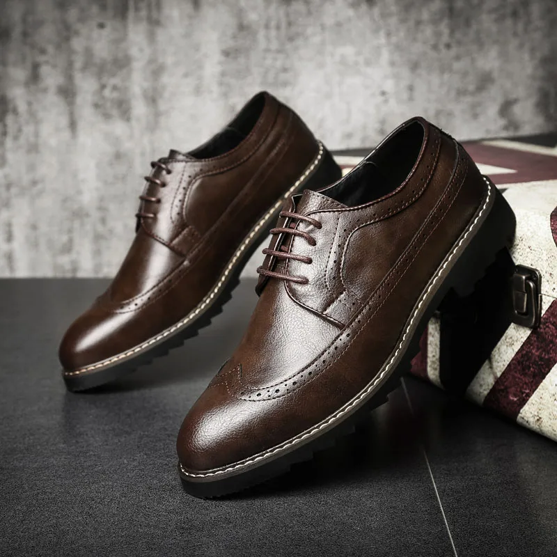 Туфли мужские классические кожаные оксфорды на шнуровке деловые формальные
