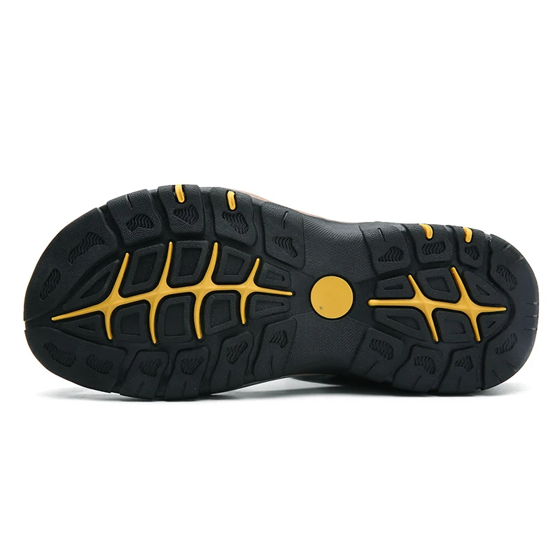 

YRZL Sandals for Men 2021 Men Leather Platform Fashion Men Shoes Soft Sandals Comfortable Outdoor Walking Footwear Men Sandals