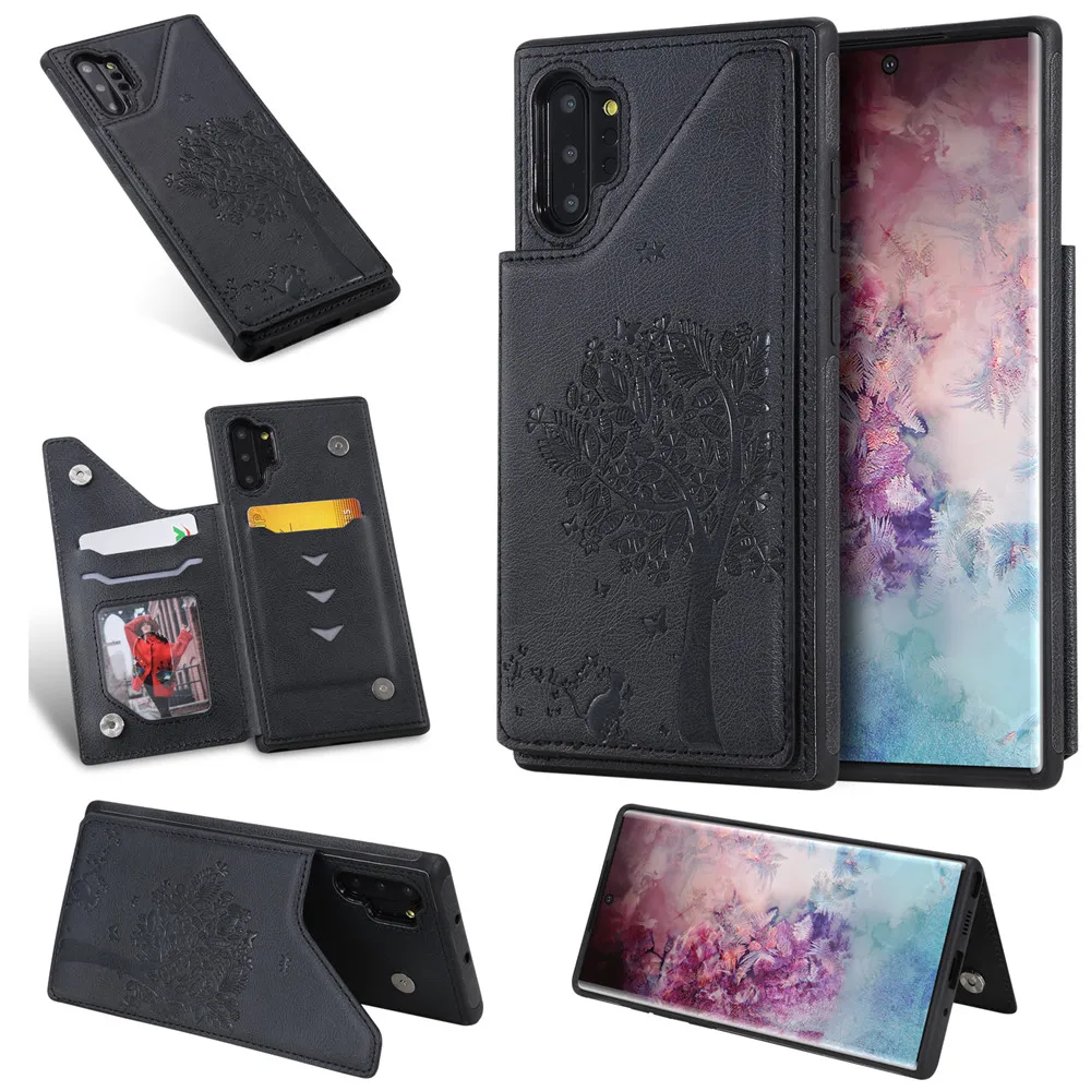 Для samsung Galaxy Note 10 Note 10+ 5G Чехол кожаный флип чехол-портмоне держатель чехол для samsung Note 10pro Note10 Plus Fundas