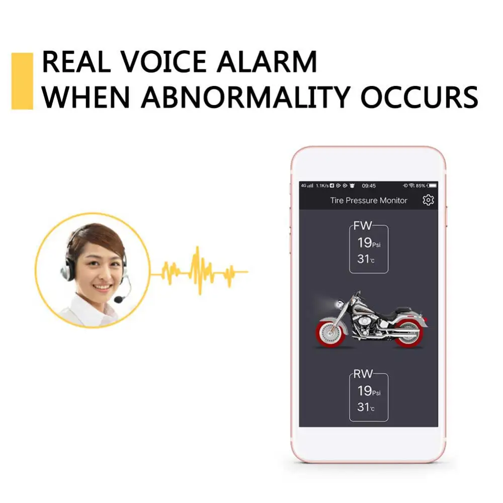 Система мониторинга давления в шинах GIORDON беспроводная система контроля Bluetooth