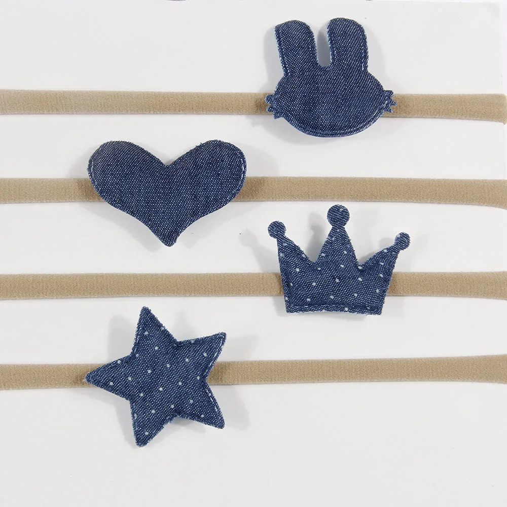

On Sale Baby Girl Boy Spandex Nylon Headband Children Skinny Stretchy Non-Marking Heart Crown Star Elastic Hair Band