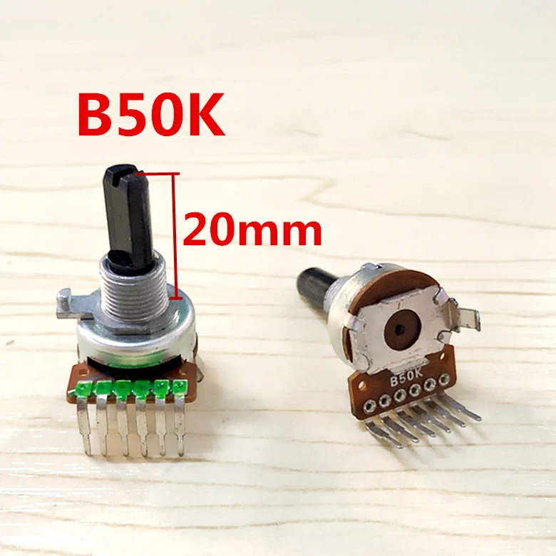 6 - Pin Двухканальное аудио смесительный потенциометр B50K 50K | Строительство и ремонт