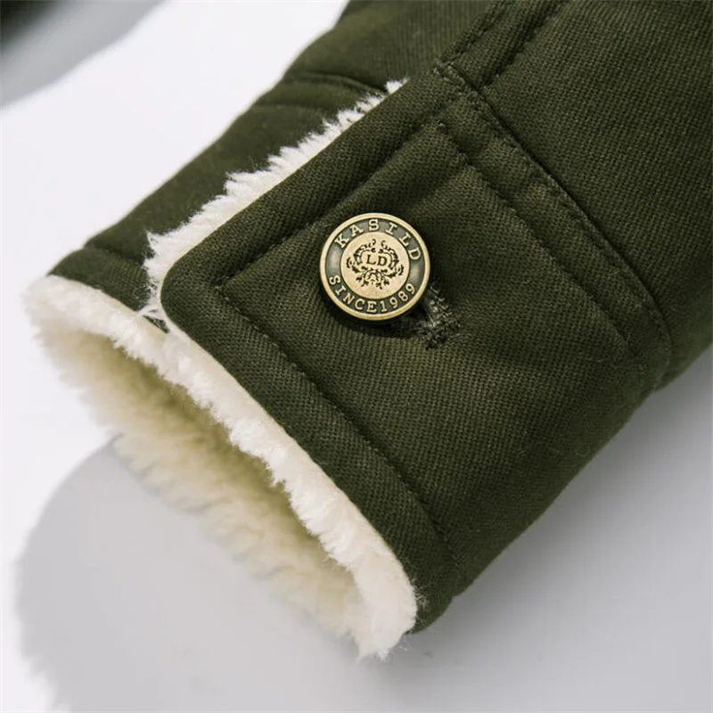 Tang Cool Brand Trend Cashmere Jacket Men's Autumn Winter New Washed Cotton Thickened Street Style Military Coat | Мужская одежда
