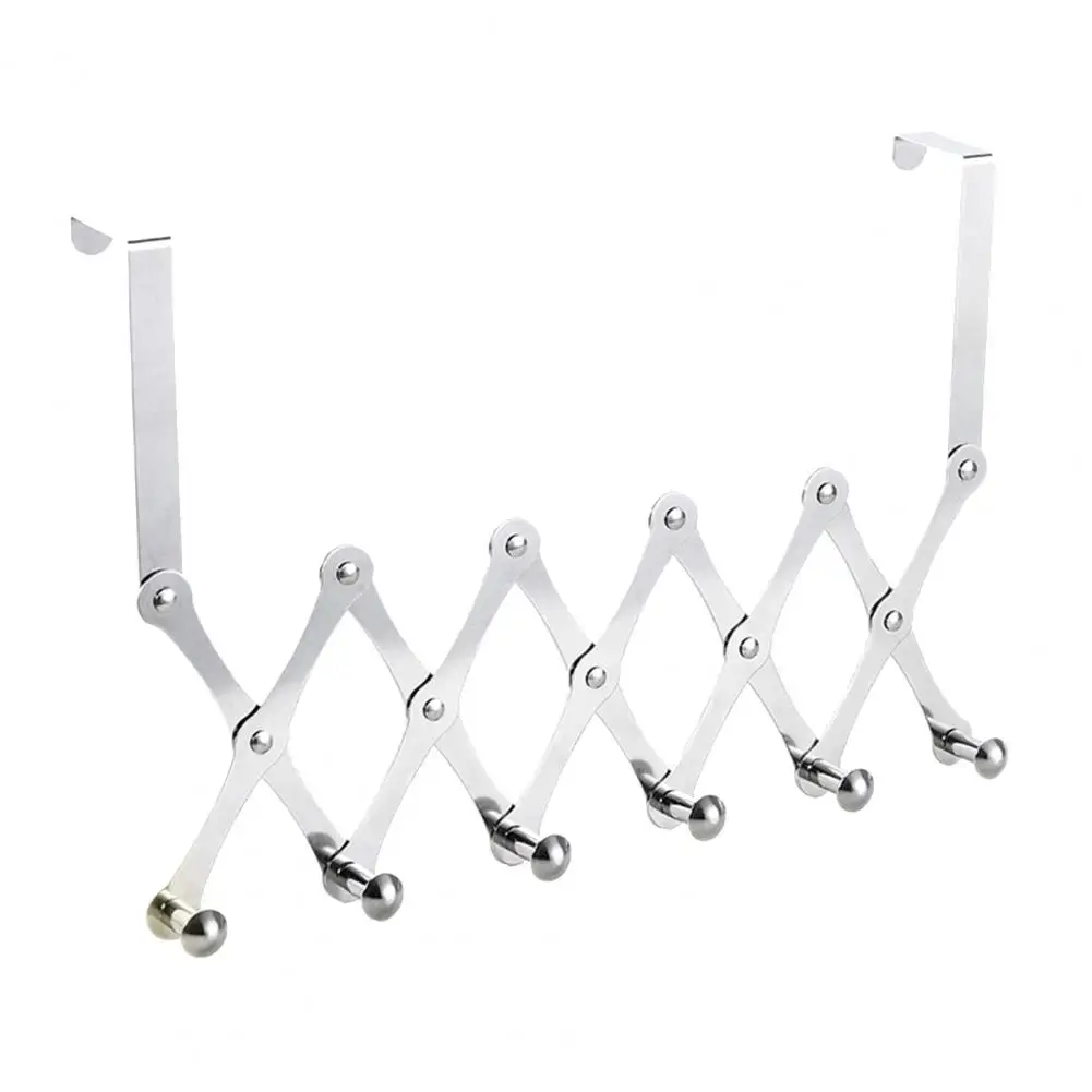 

Retractable Folding Hanger Stainless Steel Coat Sundries Door Hook Hanging Rack