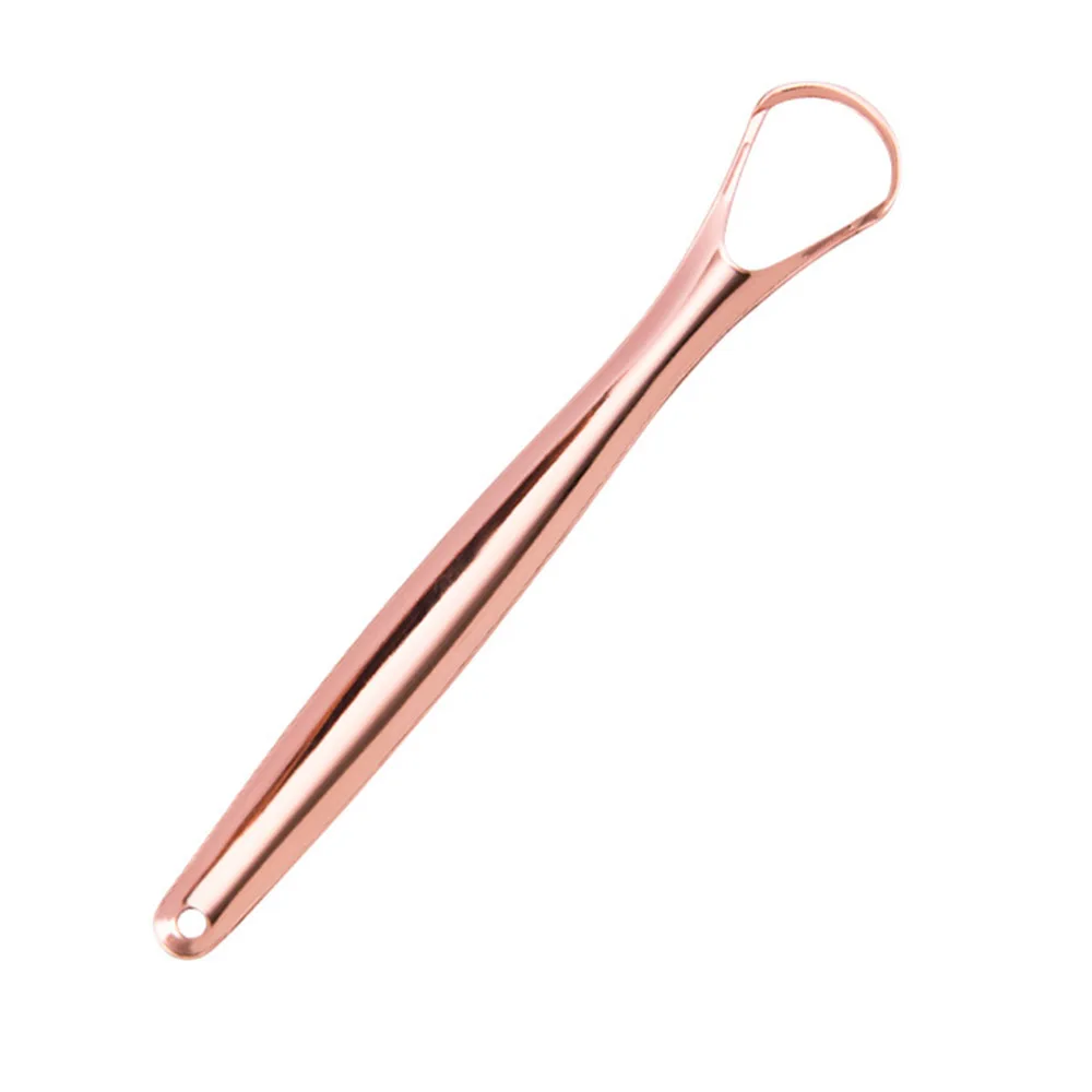 304 Rose Gold Новое поступление скребок для языка из нержавеющей стали для очистки свежего дыхания tonguetoothbritch инструменты для ухода за зубами гигиена полости рта - Цвет: 304 Rose Gold
